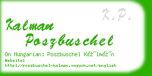 kalman poszbuschel business card